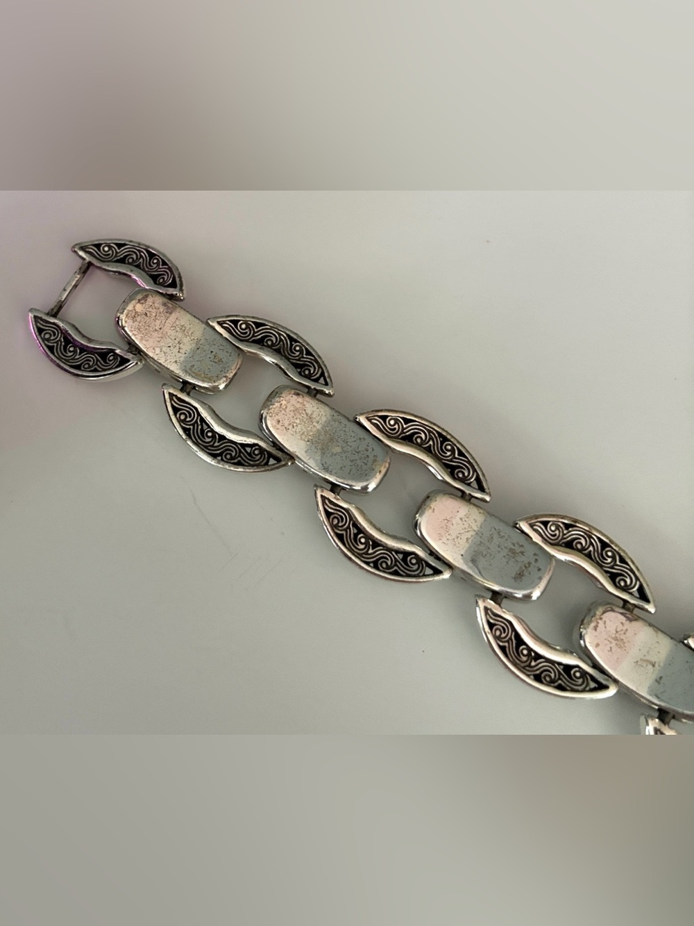 Brighton Jewelry Bracelet Crystal Voyage Chunky Link Bracelet Silver Crystals - Picture 5 of 13
